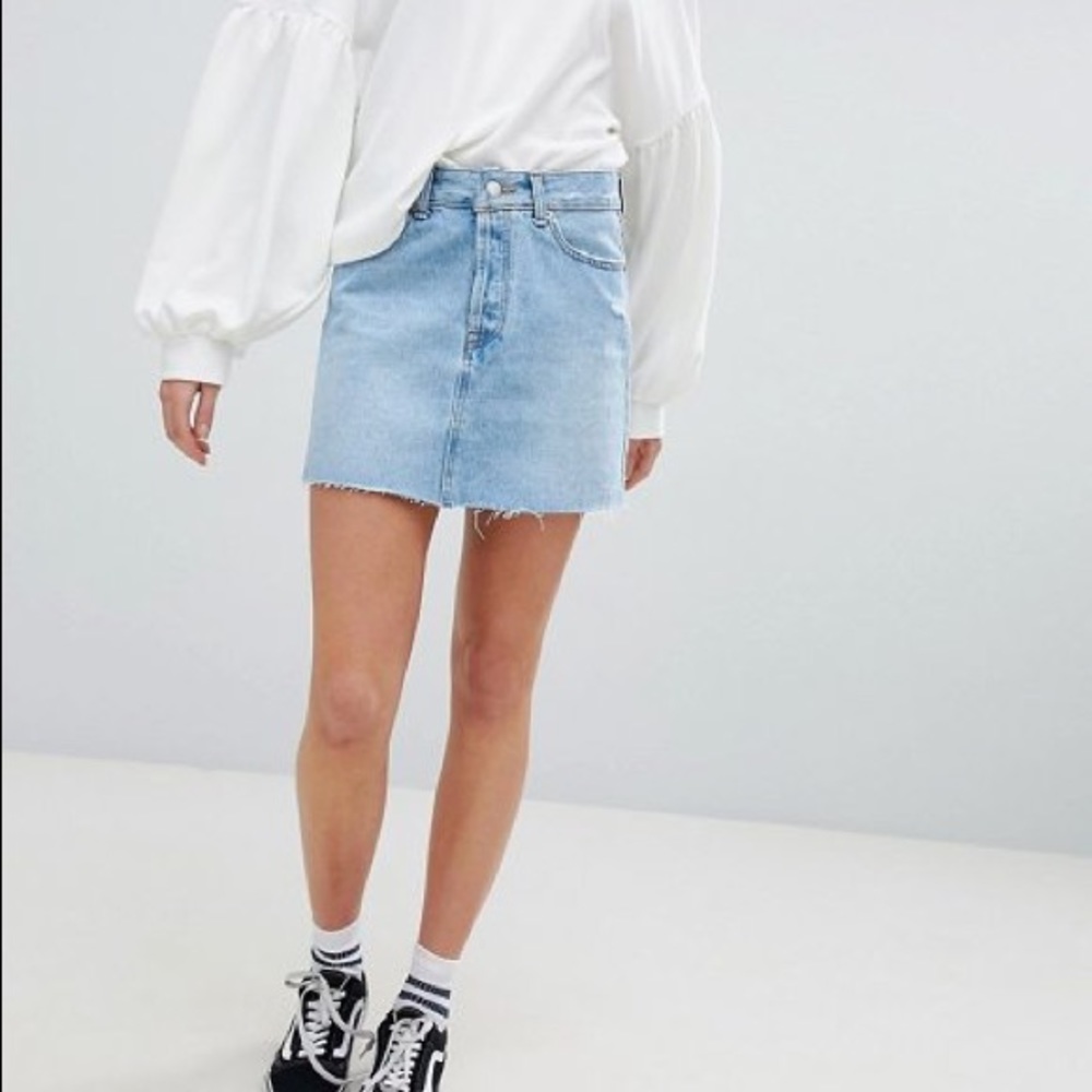 Bershka Denim Skirt, Light Wash